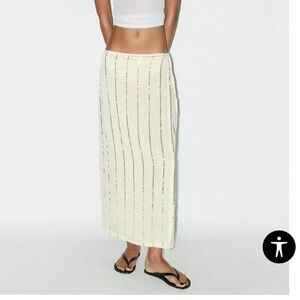 Zara Cream Maxi Skirt